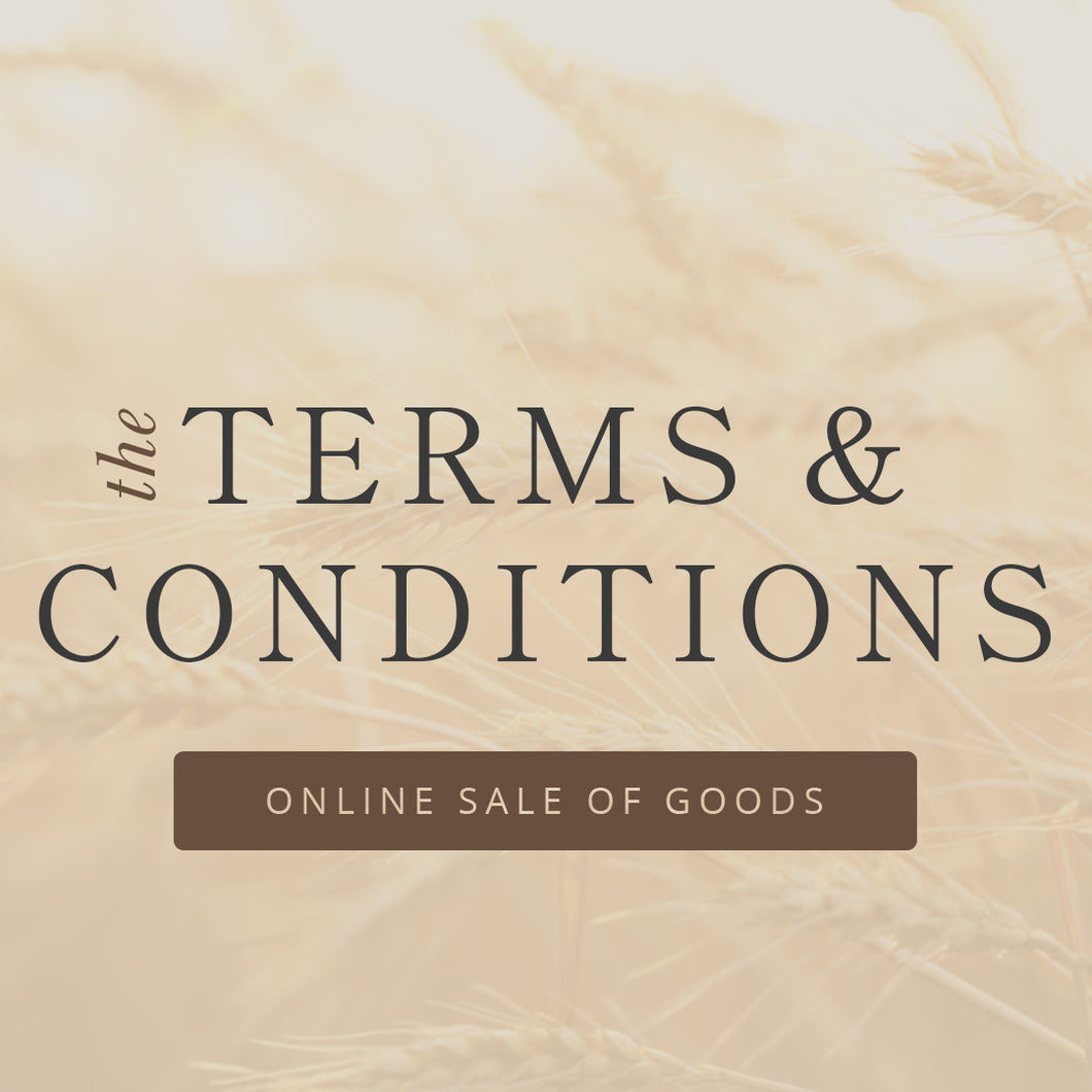 Terms & Conditions of Online Sale